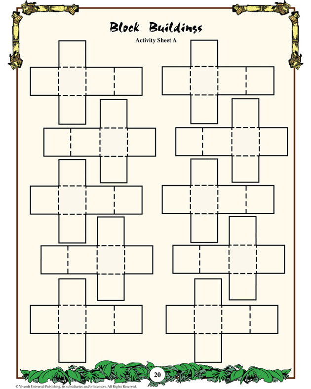 Block Buildings - Math Worksheet for Kids