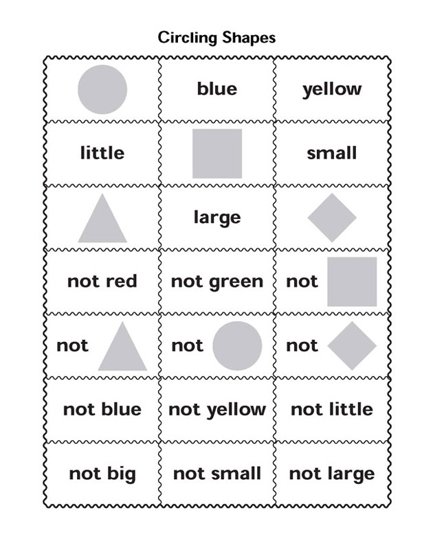 Circling Shapes - Math Worksheet for First Graders