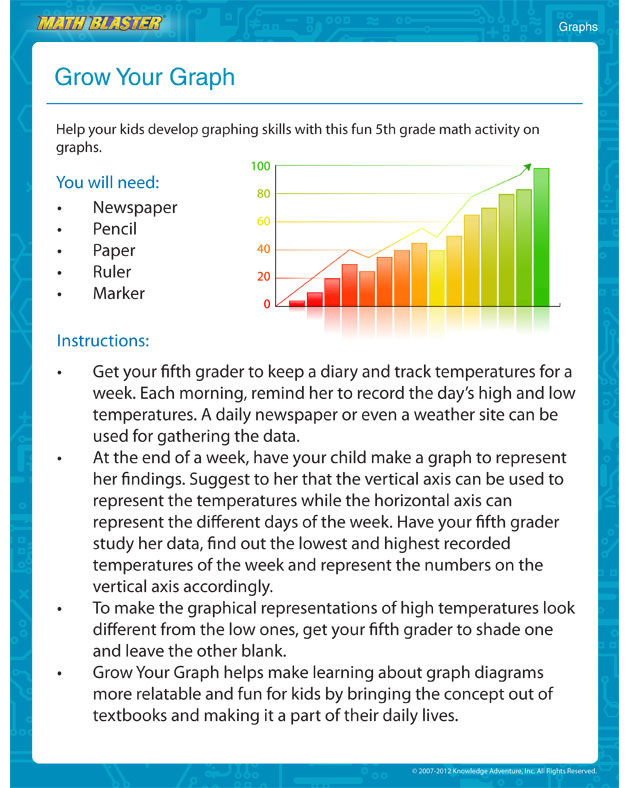 Grow Your Graph - Printable Math Activity for 5th Grade