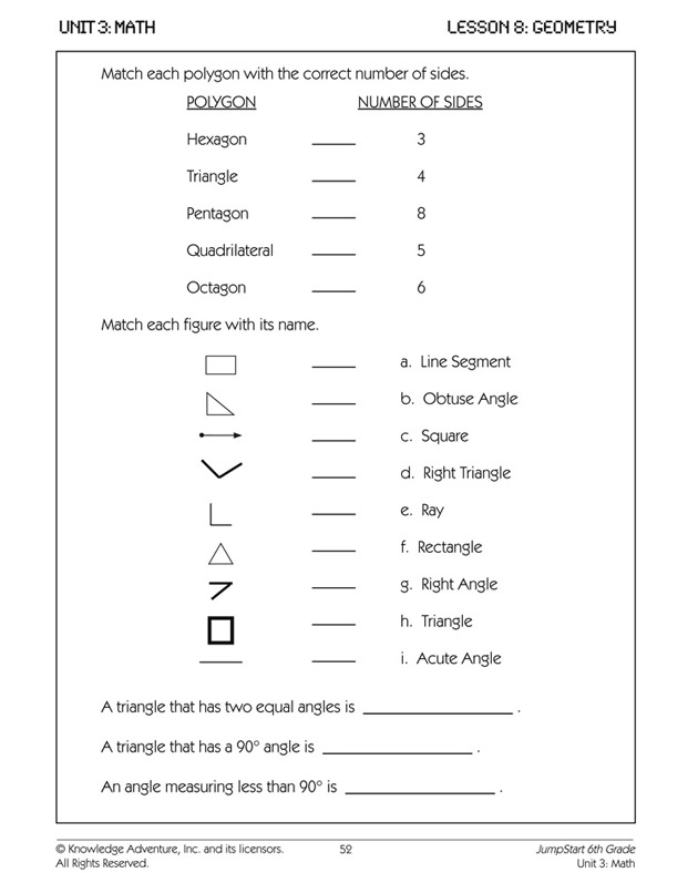 Know Thy Shapes - Geometry Worksheet for Kids