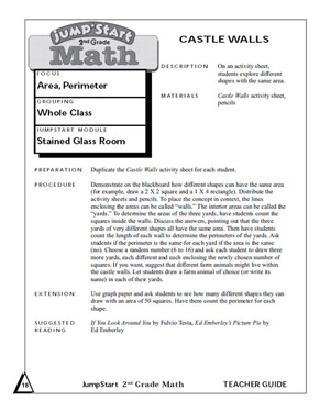 Castle Walls - Printable Geometry Worksheet for Second Graders