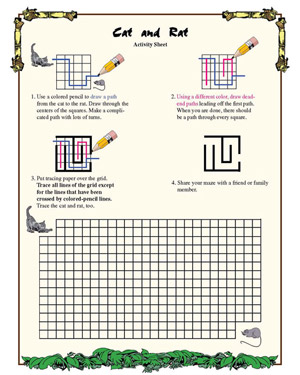 Cat and Rat - Printable Geometry Worksheet for Kids