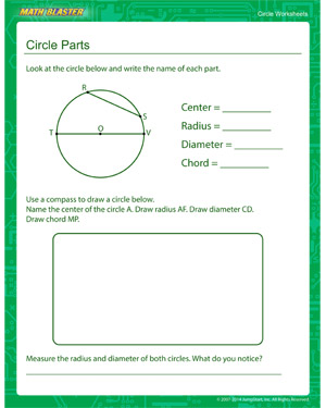 Circle Parts - Printable Circle Worksheet for Kids