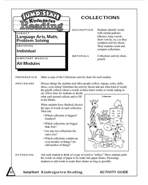 Collections - Printable Math Worksheet for Kindergarten