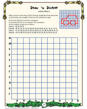 Draw 'n Distort - Printable Math Worksheet for Kids