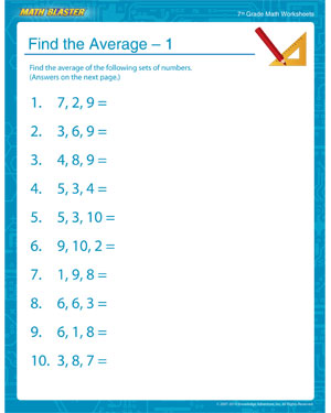 Statistics for Seventh Grade