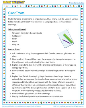 Giant Candy - Printable Proportions Activity for Kids