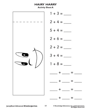 Hairy Harry - Printable Math Activity for Kids