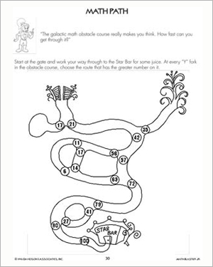 Math Path - Printable Math Worksheet for Kids