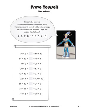 Prove Yourself - Printable Division Worksheet for Kids