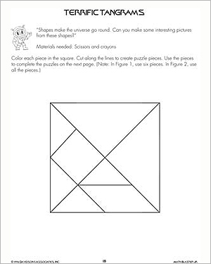 Terrific Tangrams - Printable Math Activity for Kids